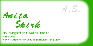 anita spirk business card